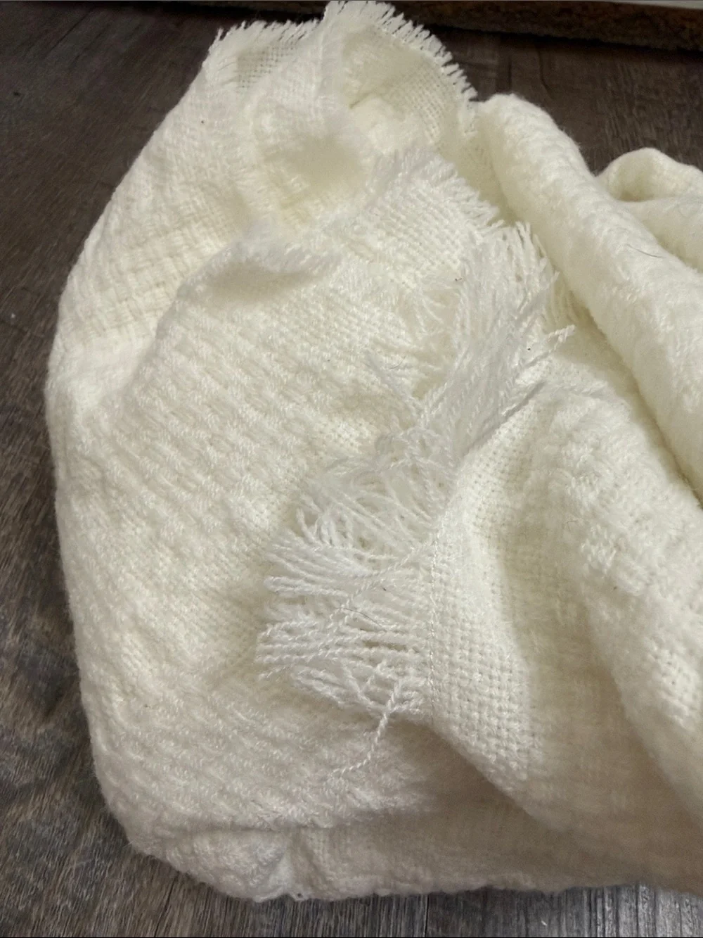 Hearth & Hand Cream Textured Throw Blanket